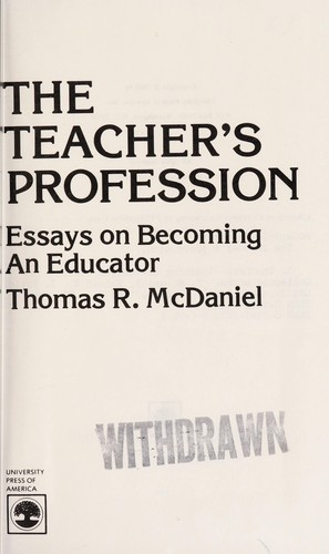 Cover for The teacher's profession