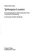Cover for Verborgene Lesarten