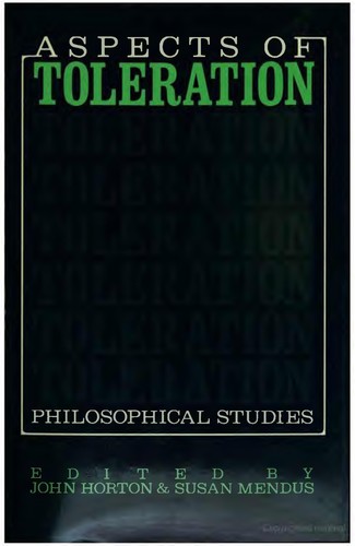 Cover for Aspects of Toleration