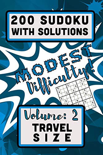 Cover for 200 Sudoku with Solutions - Modest Difficulty!