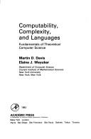 Cover for Computability, complexity, and languages