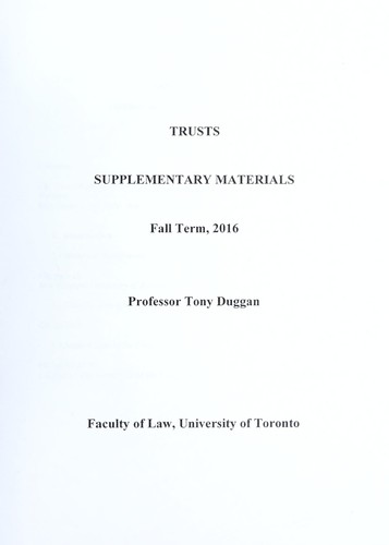 Cover for Trusts