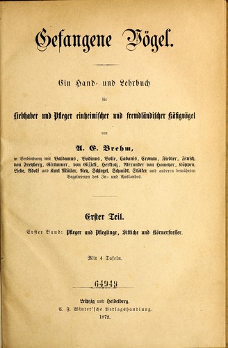 Cover for Gefangene Vögel
