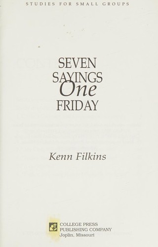 Cover for Seven Sayings One Friday