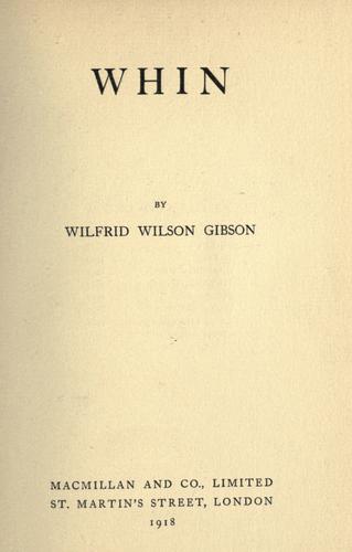 Cover for Whin