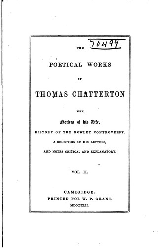 Cover for Poetical Works