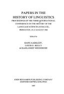 Cover for Papers in the history of linguistics