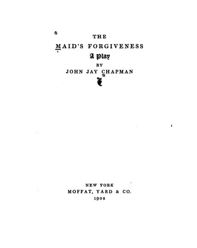 Cover for The maid's forgiveness