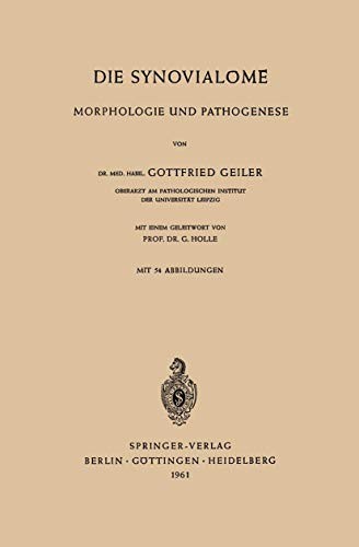 Cover for Die Synovialome