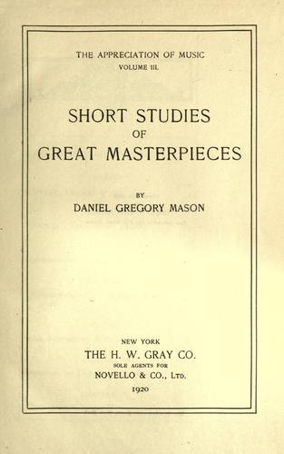 Cover for appreciation of music, vol. III