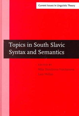 Cover for Topics in South Slavic syntax and semantics
