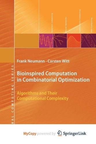 Cover for Bioinspired Computation in Combinatorial Optimization