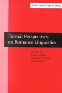 Cover for Formal perspectives on Romance linguistics