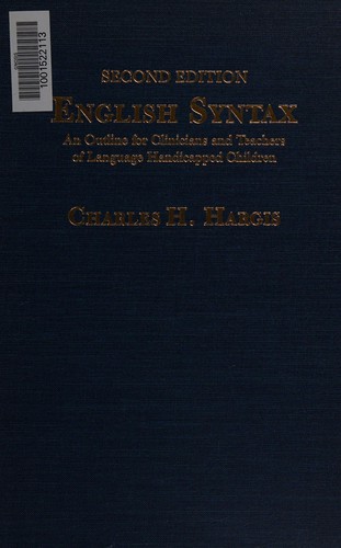 Cover for English syntax