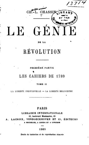 Cover for Le génie de la révolution