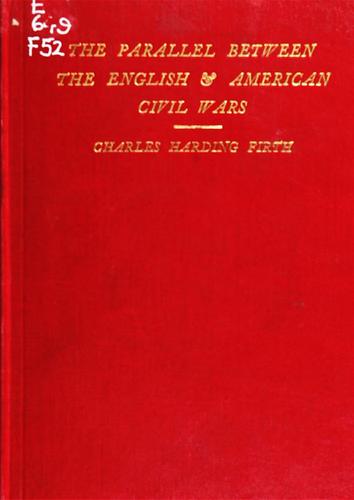 Cover for The parallel between the English and American civil wars.