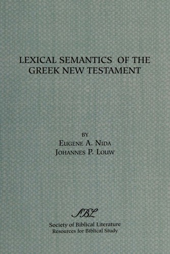 Cover for Lexical semantics of the Greek New Testament