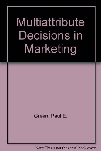 Cover for Multiattribute decisions in marketing