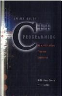Cover for Applications of C++ programming