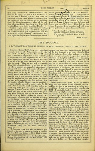 Cover for The doctor