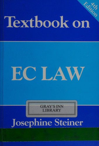 Cover for Textbook on EC law