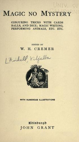 Cover for Magic no mystery