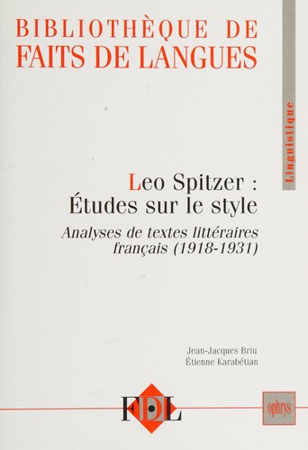 Cover for Leo Spitzer