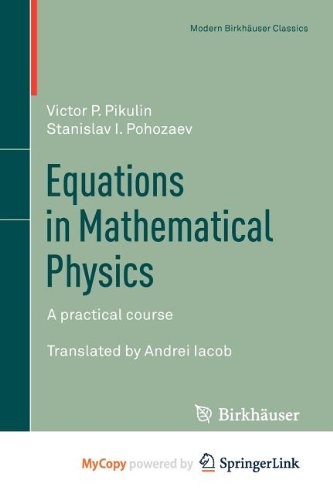 Cover for Equations in Mathematical Physics