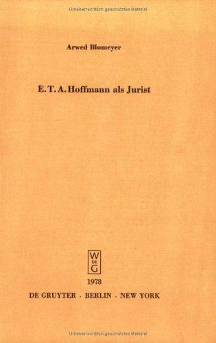 Cover for E. T. A. Hoffmann als Jurist