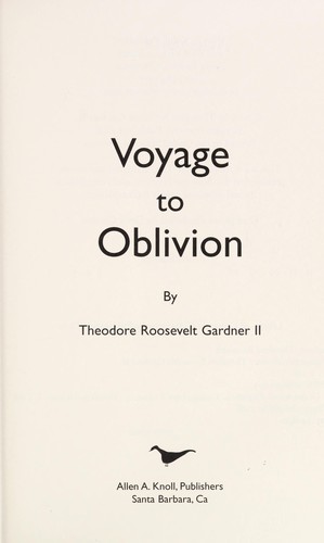 Cover for Voyage to oblivion