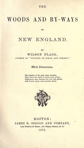 Cover for woods and by-ways of New England.