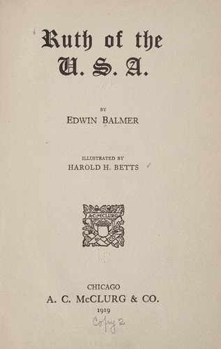 Cover for Ruth of the U.S.A.