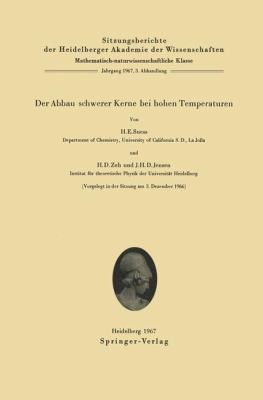 Cover for Der Abbau Schwerer Kerne Bei Hohen Temperaturen
            
                Sitzungsberichte Der Heidelberger Akademie Der Wissenschafte