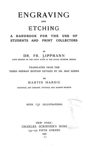 Cover for Engraving and etching