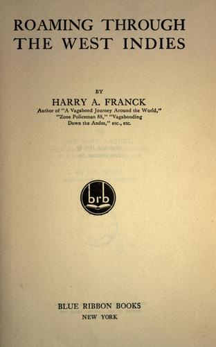 Cover for Roaming through the West Indies