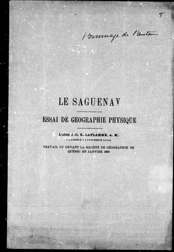 Cover for Le Saguenay