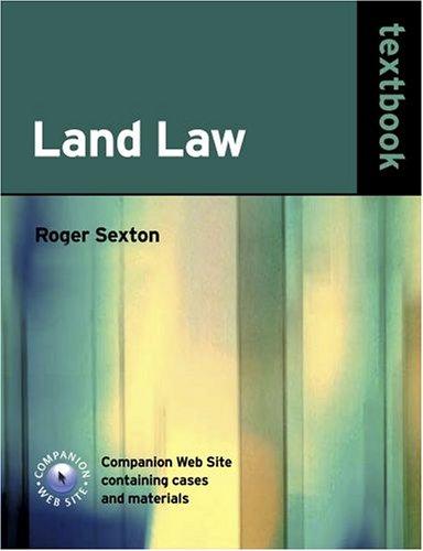 Cover for Land law textbook
