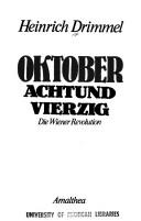 Cover for Oktober achtundvierzig