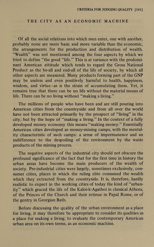 Cover for Quality of Urban Life (Urban Affairs Annual Reviews)