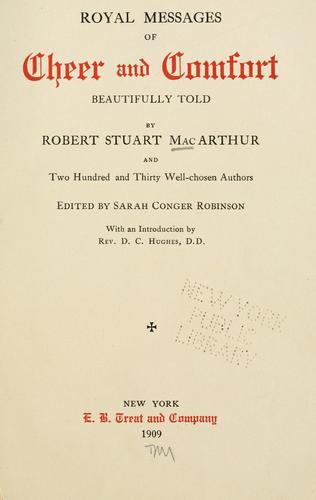 Cover for Royal messages of cheer and comfort beautifully told