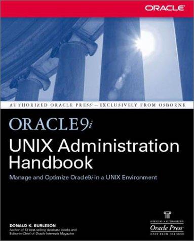 Cover for Oracle9i UNIX administration handbook