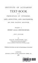 Cover for Institute of Actuaries' Textbook of the Principles of Interest, Life, Annuities, and Assurances, and Their Practical Application, Part I, Interest (I)
