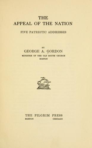 Cover for The appeal of the nation