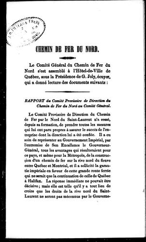 Cover for Chemin de fer du nord