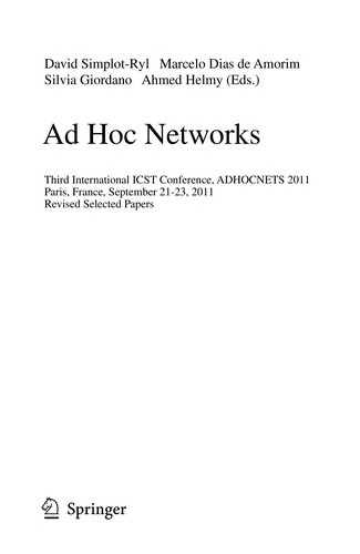 Cover for Ad Hoc Networks