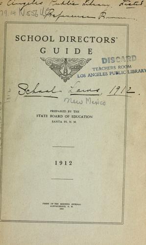Cover for School directors' guide 