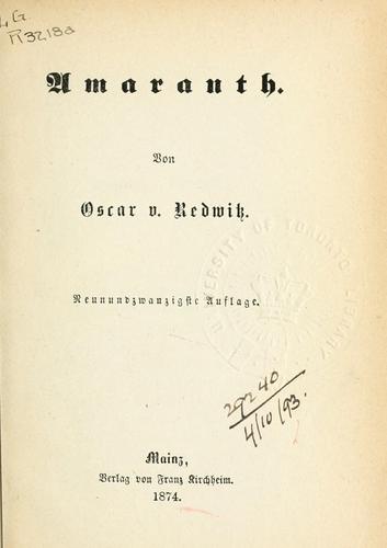 Cover for Amaranth.