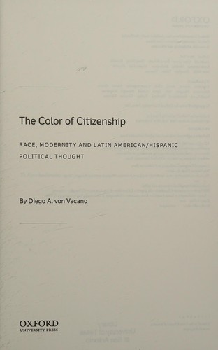 Cover for The color of citizenship