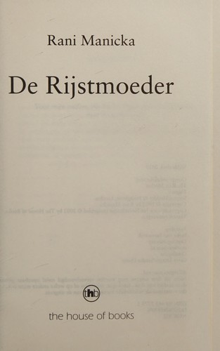 Cover for De rijstmoeder