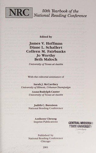 Cover for 50th yearbook of the National Reading Conference